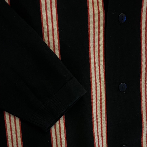 Playboy Black and Red Striped Men's Casual Button Down Shirt - Picture 4 of 5